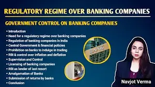 Regulatory Regime Banking Companies | Government Control on Banking Companies