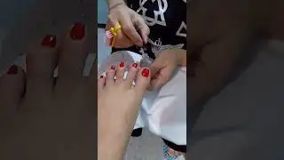 RED TOE NAILS!😍#feet #filipina #trending #music #love#beauty#shorts#nails #nailpolish #youtubevideo