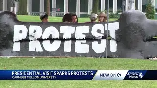 Presidential visit sparks protests in Pittsburgh