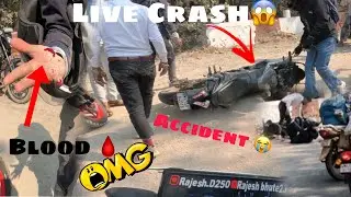 Live crash 👀 Republic Day Vlog || Accident 😭Wheelie 😱#republicday #rajesh_d250 #accident #wheelie 