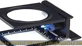 10x25mm Folding Magnifying Glass, Inspection Cloth with Scale, LED Light Magnifier Magnifier (Color
