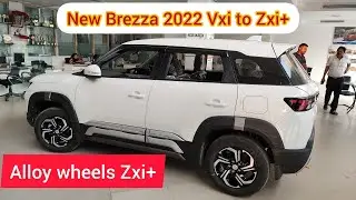 New Brezza Facelift 2022 Vxi to Zxi+ || Alloy wheels Zxi+ ||    #brezza #brezza2022