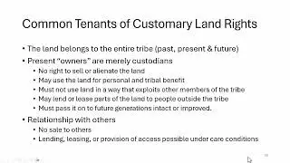 Realist Property Theory 08: Customary Property in Land