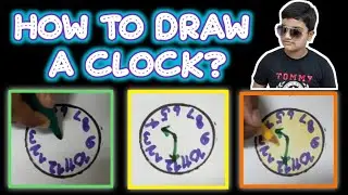 How to draw a Clock|Easy Clock Drawing|Simple Clock Drawing Step By Step|Clock Drawing For Kids