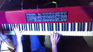 Aaron plays the piano