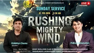 LIVE SUNDAY SERVICE|01 FEB 2026|RUSHING MIGHTY WIND|PROPHET MIDHUN CHACKO