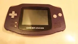 Nintendo Gameboy Advance Indigo Purple AGB-001 w/ 1 Game - Clean Condition!