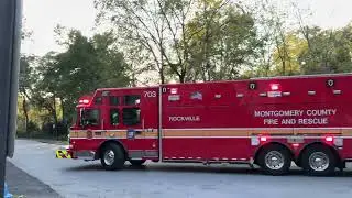 Montgomery County (MCFRS) Rescue Squad 703 Responding