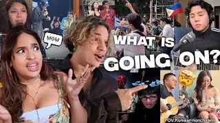 WTH is happening in the Philippines... Latinos react to Viral Famous Filipino Singers TIKTOKS!