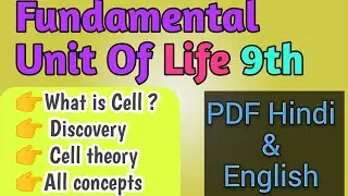 Notes of fundamental unit of life class 9 | Types of cells | Fundamental Unit Of Life 9th class