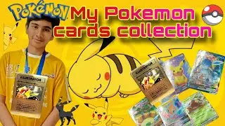 My Pokemon cards collection. I found Pikachu ILLUSTRATOR.#pokemon ϞϞ(๑⚈&nbsp;․̫&nbsp;⚈๑).