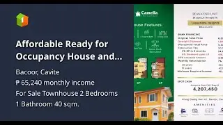 Affordable Ready for Occupancy House and Lot for Sale in Lessandra Heights Bacoor Cavite