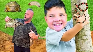 BUG HUNT in Our Neighborhood! 🐞 Caleb&rsquo;s Adventure with Mom & Dad