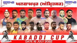 Ghanshampur (Amritsar) Kabaddi Cup 16 July 2022
