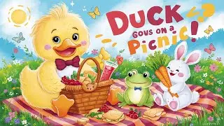 Duck Goes on a Picnic | Fun Picnic Adventure with Fluffy Ducks, Bunny & Frog for Kids