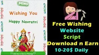 How to make (FREE) Festival Wishing Website I Blogger I Earn 20-50$ A Day I wishing script