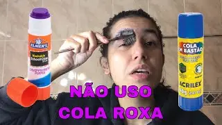 ESCONDENDO A SOBRANCELHA COM COLA BRASILEIRA // COMO COBRIR A SOBRANCELHA? | Tutorial de make drag