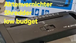Aktenvernichter, Shredder  Low Budget Unboxing wird zur Fehlersuche. Innenleben ab Mitte Vid.