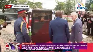 #TheRoyalVisit: King Charles III unveils commemorative plaque, lays wreaths at Uhuru Gardens