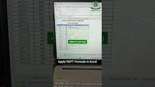 📊 Apply REPT Formula in Excel!Want to repeat text or create smart visual bars in Excel?#ExcelTips