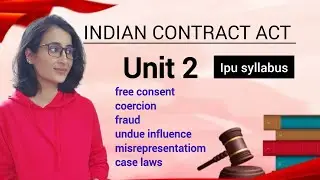 Free consent | coercion | fraud |undue influence |indian contract act