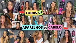 MOSTREI TODAS AS MINHAS ESCOVAS SECADORAS E TODOS OS MEUS APARELHOS PARA CABELO😮😍