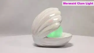 Pearlescent Mermaid Ceramic Clam Light - The Works Stores