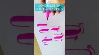 how to use DOMS BRUSH PENS for beginners #calligraphy #lettering #doms #shorts #domskit