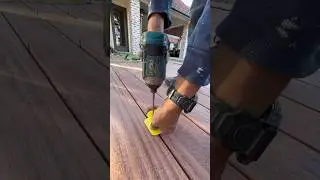 Installing hidden fasteners for grooved decking👌🏼 #DeckTips