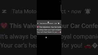 Nexon EV valentine notification card #nexon #tata #tatamotors #electricvehicle #valentinesday #tech