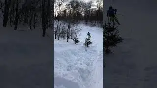 My friend and I just built this big ski jump