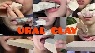 Ural clay crunch edit Part ( III ) Ural clay eating ASMR video 🤤