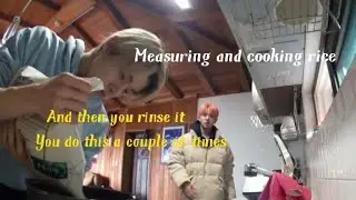 Jake cooking rice with Heesung then he speak English #enhypen #jake #heesung