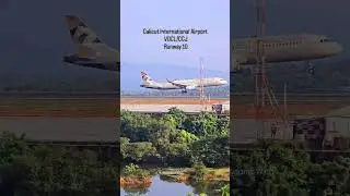 Etihad Airbus A321 landing on Runway 10 at Calicut International Airport #ccj #karipur #kondotty