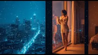 ❄️ Through November Glass 🕯️ | Sad Lo-Fi R&B Vocal & Snow City Night Ambience 🌙