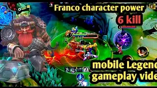 Mobile legends new game play video😱Franco character power🔥6 kill😯 CK. gamer__IND
