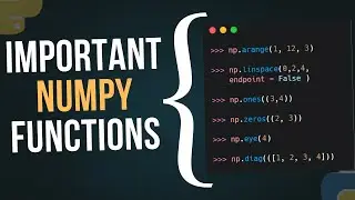 Learn NumPy Array & Matrix Functions | Beginner Guide | arange, linspace, ones, zeros, eye, diag