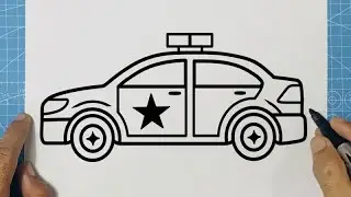 How to Draw POLICE CAR Easy