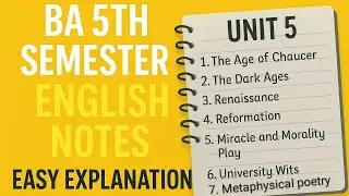 BA 5th Semester English | Unit 5 | Easy Notes & Explanation | Classical Literature #english #viral