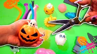 Cortando fidget toys de Halloween para hacer Slime - Supermanualidades