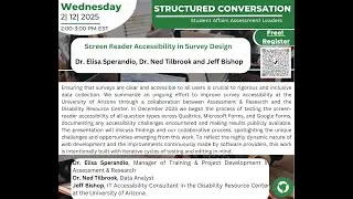 [SAAL SC] Screen Reader Accessibility in Survey Design