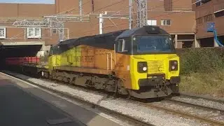 Colas Rail 70807 passes Walsall with a Network Rail Engineering Train - 26/03/19