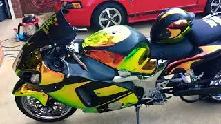 Vinyl wrapped Neo chrome hayabusa
