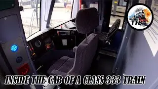 Inside the driver's cab of a Northern Rail Class 333