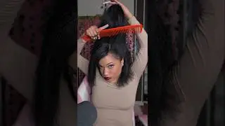 ASMR Hair brushing and styling 😳😱 #hairstyle #tutorial #hair #asmr  #shorts #hairtok #fast