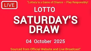 The National Lottery Lotto Draw Live results from Saturday 04 Oct 2025 | tonight lotto