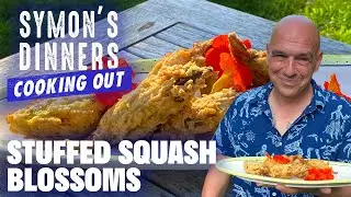 Michael Symon's Stuffed Squash Blossoms | Symon's Dinners Cooking Out | Food Network
