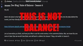 For Honor Community Triggered Over State Of Balance - For Honor Discussion