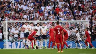 Mikkel Damsgaard free kick against England
