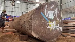 Amazing Dangerous Skills Giant Wood Cutting Fastest - Biggest Saw Cutting Large Amount Of Wood